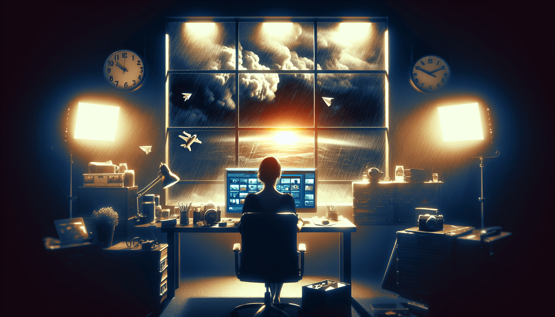 Small business owner managing social media accounts safely